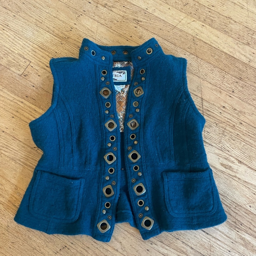 Tria 100% wool vintage vest